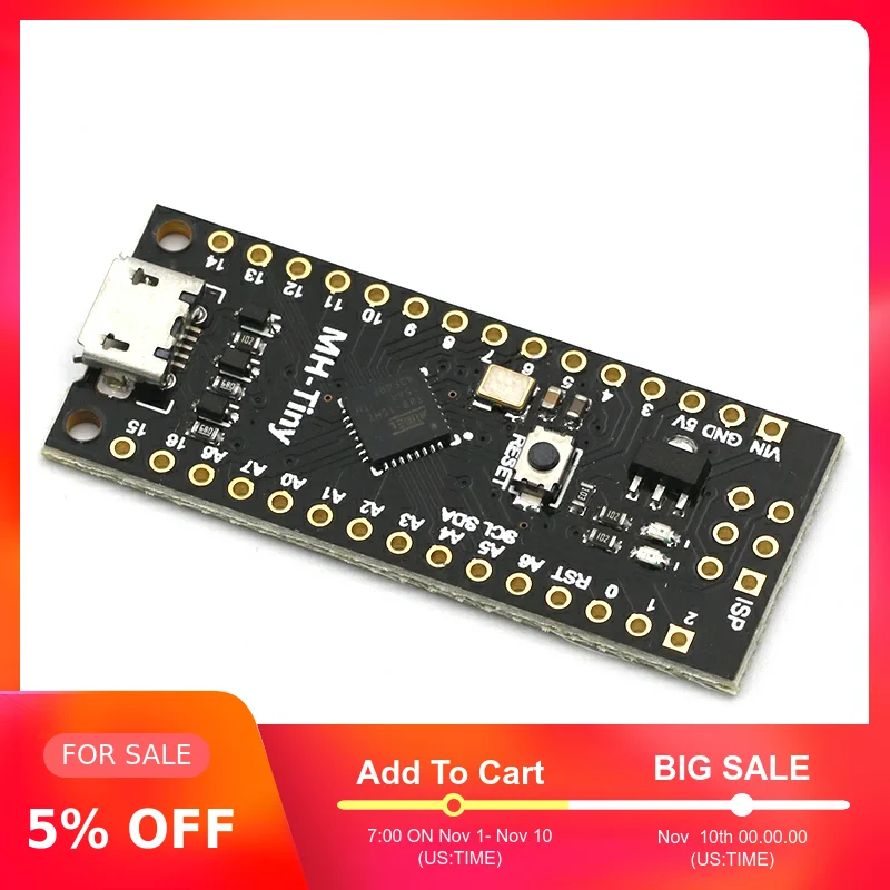 MH-Tiny ATTINY88 микро макетная плата 16 МГц/Digispark ATTINY85 обновленная/NANO V3.0 ATmega328 Расширенная совместимость для Arduino