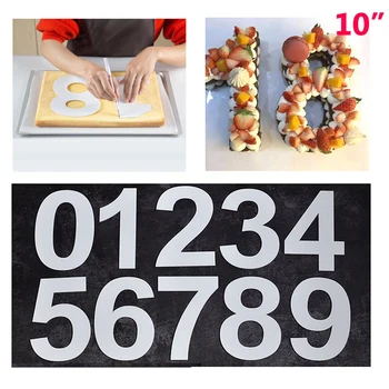 

Large Number Cake Mould 0-9 Numbers Set Baking Molds For Layered Icing Cream Fruit Cake Wedding Birthday Party Decor