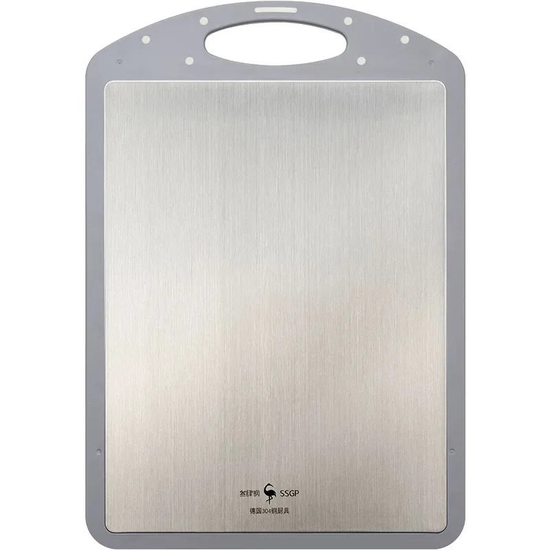 

Chopping Board 304double-sided Cutting Board Stainless Steel Multi-function Cutting Board Plastic Thickening Fruit Cutting Board