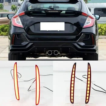 

For Honda Civic Hatchback 2016 2017 2018 Multi-function LED Rear Bumper Light Rear Fog Lamp Auto Bulb Brake Light Reflector