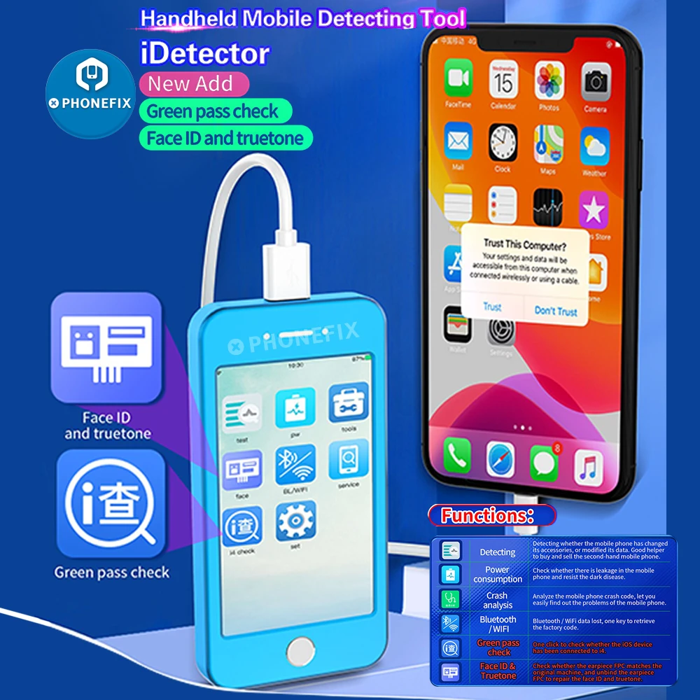 Jc Jcid Idetector Intelligent Handheld Phone Detector For Iphone Fault Fast Test Support Full All Series Ios Devices Power Tool Sets Aliexpress