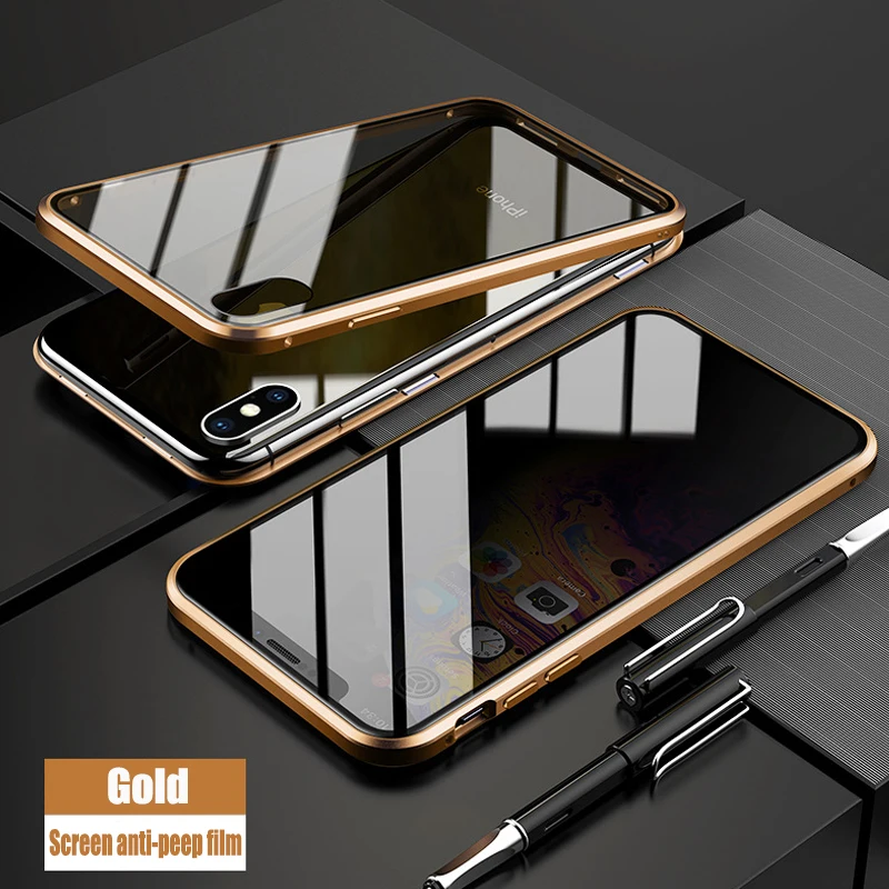 Для iPhone11 6 7 8 X XS Max Zmetal Рамка Анти-писк магнитная Передняя и задняя закаленное