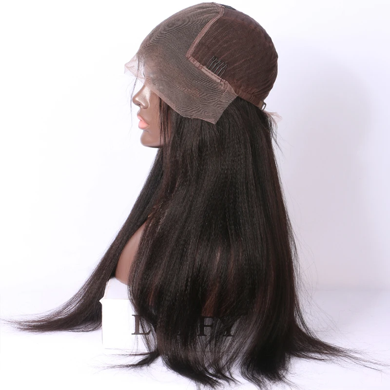 LUFFYHAIR 250% плотность Волосы remy светильник яки прямые волосы 13x6 Синтетические волосы на кружеве парик бразильский предварительно собранные человеческие волосы для волос волосяного покрова