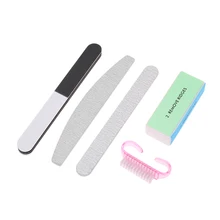 5 шт./компл. ногтей маникюрный набор Пилочки для ногтей кисть для удаления пыли педикюр Полировка шлифовальные круги для ногтей DIY Красота инструменты разные цвета