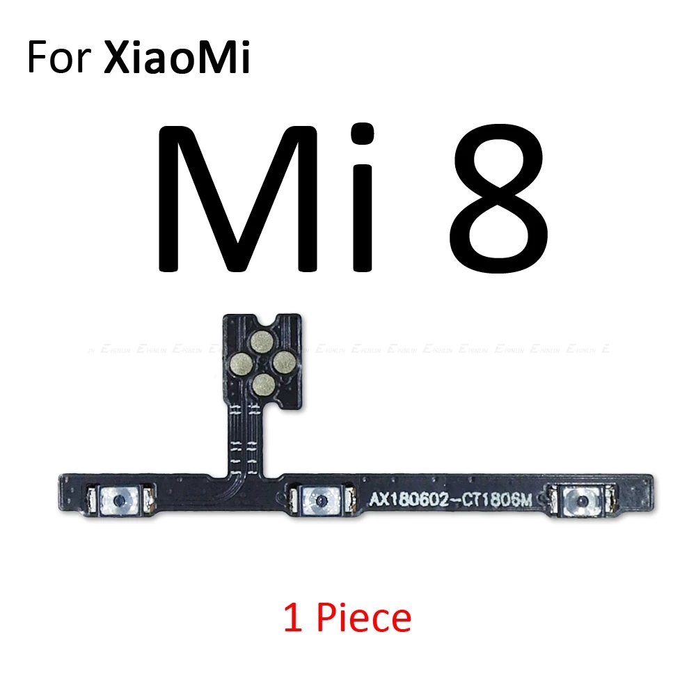 Гибкий кабель с кнопкой включения и выключения для Xiaomi mi 9T 9 8 SE A1 A2 Lite Red mi Note 7 6 5 Pro 7A 6A S2 PocoPhone F1 - Цвет: For Xiaomi Mi 8