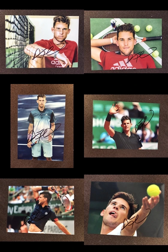 Ручная подписка Доминик тием autographed оригинальное фото 5*7 теннисные автографы 79K6