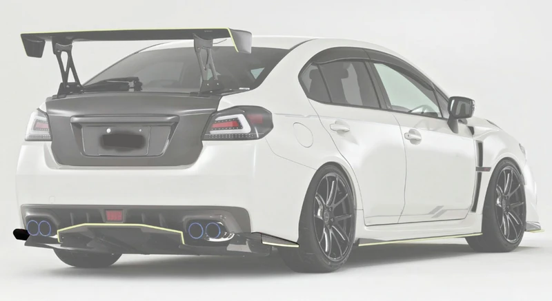 Для Impreza- WRX STI S4 VAB VAF VRSA1 Стиль углеродного волокна для заднего бампера боковые разделяющие стабилизаторы глянцевое волокно Spat расширение губ