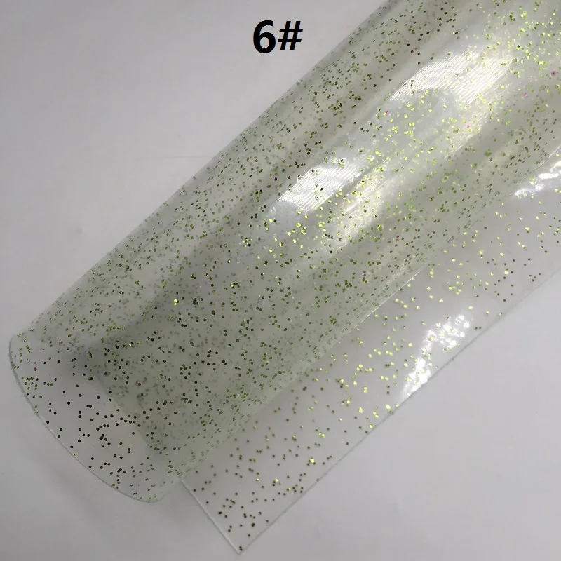 6 1 шт, 21X29 см, TPU кожа, прозрачный TPU с блестками для изготовления луков LEOsyntheticoDIY T345 - Цвет: 6