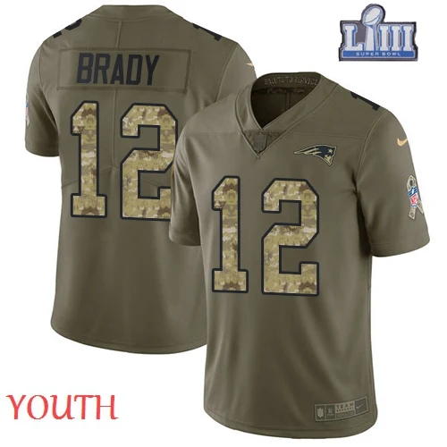 YOUTH Молодежные Дети Новая Англия Rob Gronkowski Патриоты Super Bowl LIII Bound Rush jersey - Цвет: YOUTH