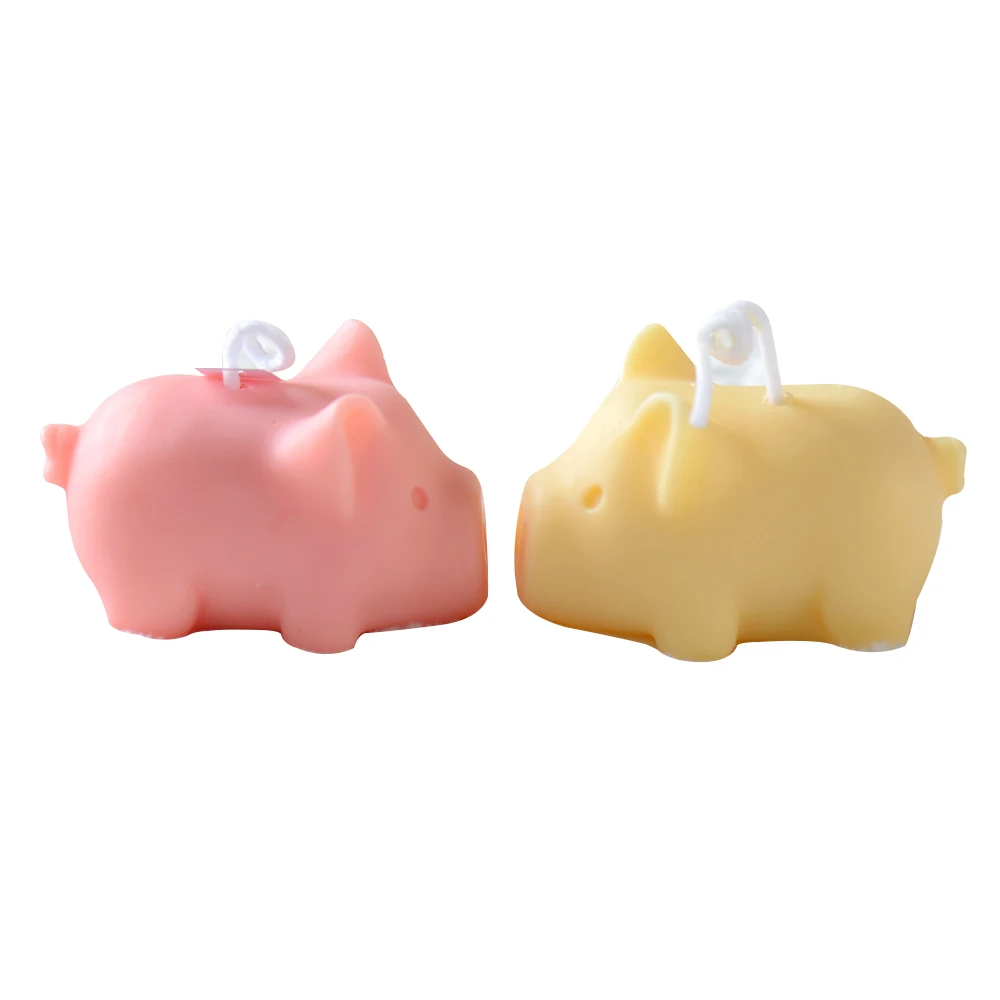 3D Candle Silicone Mold Cute Pig Handmade Soap Crafts Mould