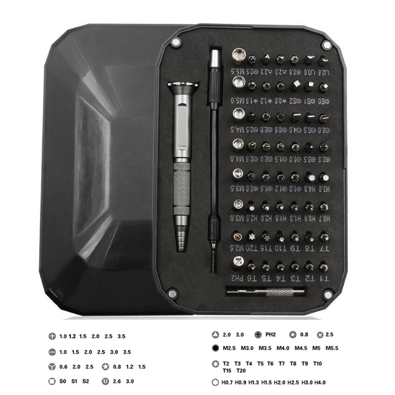 59 в 1 бытовой магнитный Набор крестообразных отверток Phillips y-наконечник Torx Hex для MacBook мобильного телефона ПК камера ремонтный набор инструментов