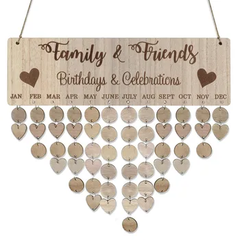 

Chritsmas Birthday Reminder Board Family Event Board Plaque DIY Hanging Wooden Calendar Reminder Calendar Wall Ornament