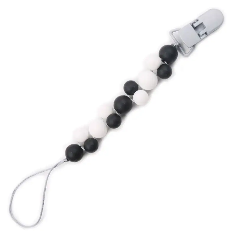 DIY Baby Pacifier Chain Nipple Clip Silicone Newborn Teether Anti-drop Chains