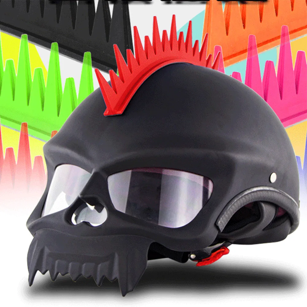 Silicone Racing Motorcycle Helmet Accessories Mohawk Spike Strip Cool