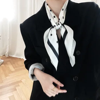 

2020 Spring New Arrive Women Scarves Square Towel Print Dot Fashion Korean