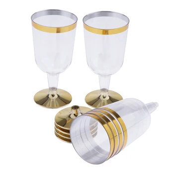 

Pack of 6 Plastic Classicware Glass Like Champagne Wedding Parties Toasting Flutes Party Cocktail Cups Stemware Drinkware
