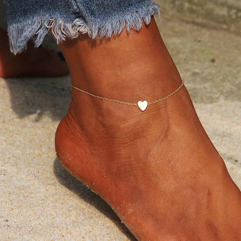 Простые женские браслеты на босую ногу сандалии, вязанные крючком украшение на ногу Новые ножные браслеты на ногу женские ножная цепочка