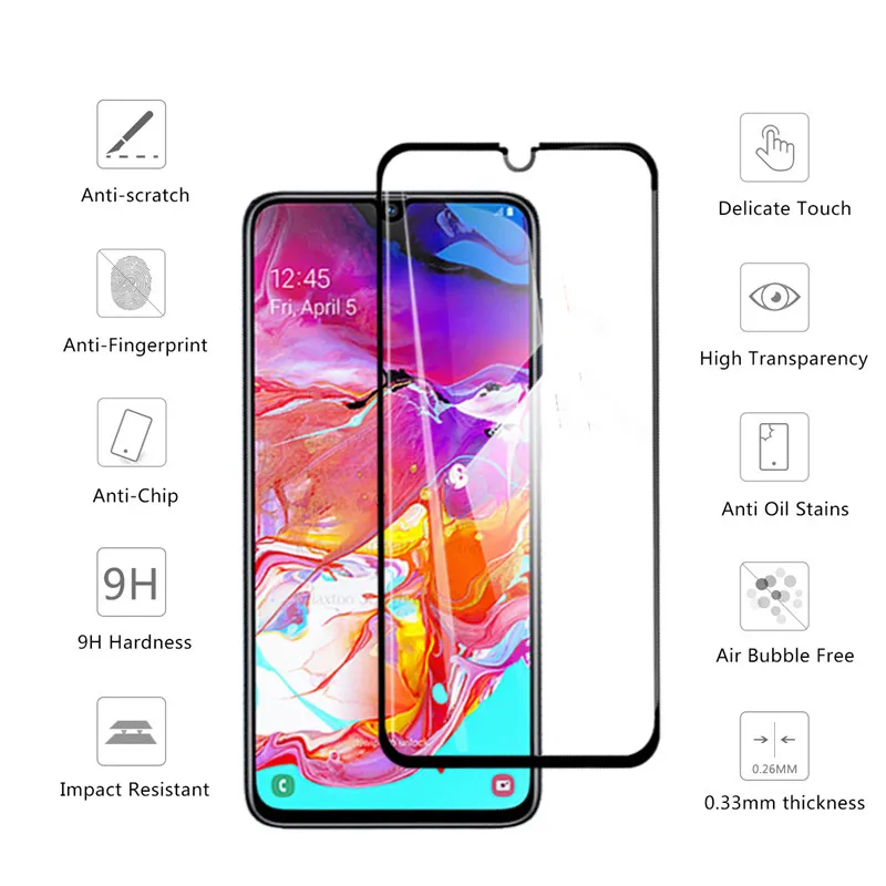 Для samsung Galaxy A70 Phone 2019 Защитное стекло для A 70 A705 A705F Защитная пленка экрана