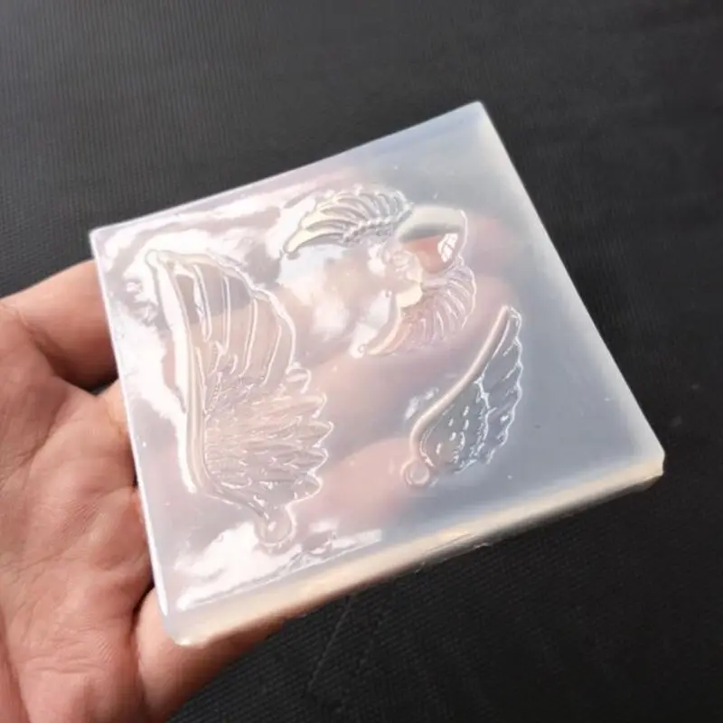 Silicone Mold Crystal Epoxy Resin Mold Angel Wing Shape Casting Silicone Mould DIY Making Tool Christmas New Year Decorations Gifts