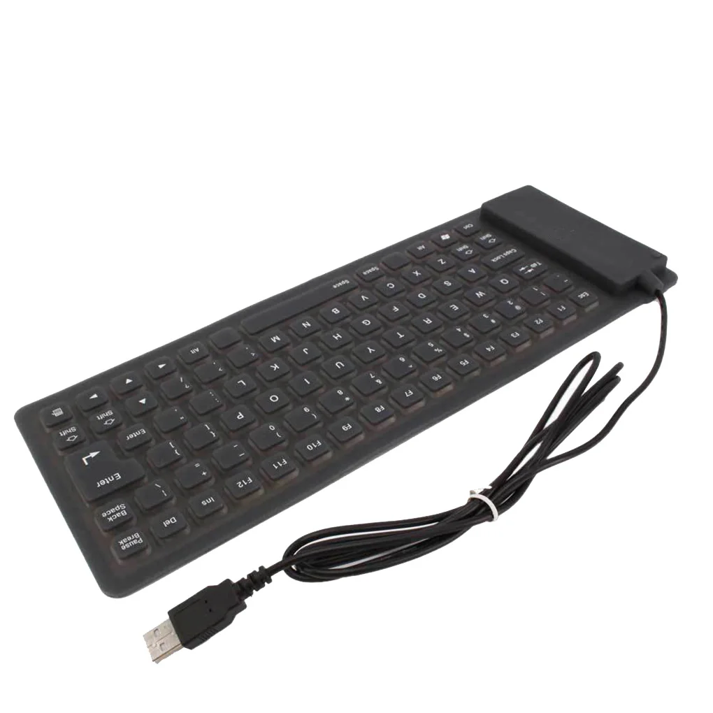 Клавиатура Портативная USB мини Гибкая силиконовая для ПК клавиатура складная для ноутбука