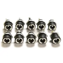 Connecteur femelle pour montage sur panneau, 10 pièces, prise d'alimentation cc, 2 broches, 5.5X2.1mm, adaptateur de prise, 2 Types de bornes, 3A 12v 