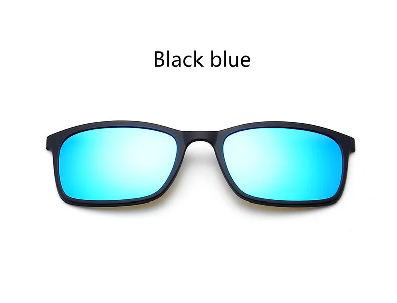 Полный обод поляризационные набор солнцезащитных очков для мужчин и женщин 5 в 1 магнитные прикрепляемые очки TR-90 оптический рецепт оправы для глаз очки
