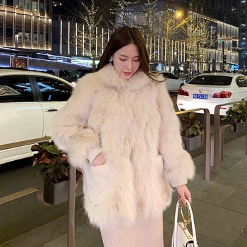 

Winter Coat Women Real Fox Fur Coat Korean Real Fur Coat Women Abrigos Mujer Invierno 2020 181283 YY878