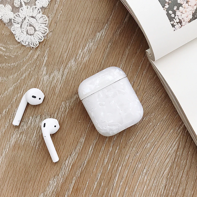 Чехол для наушников в виде раковины для Apple AirPods1 2 Ins оболочка зерно IMD силиконовый защитный чехол для AirPods1 2 для Airpod чехол