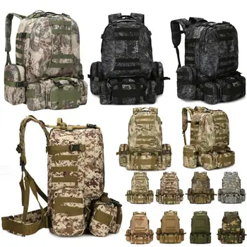 

Army Tactical Molle Backpack Bag Camping Hiking Trekking Outdoor Rucksack 60L