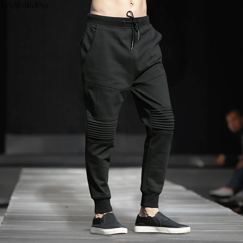 

AreMoMuWha Korean Version of Harem Pants Casual Pants Feet Pants Stretch Stretch Pants Track Pants Plus Size Plus Velvet QX1404
