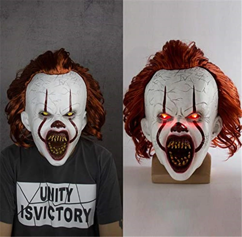 Хэллоуин пугающая маска Stephen King's It Косплей Маска Pennywise полимерный шлем Необычные Хэллоуин вечерние реквизит