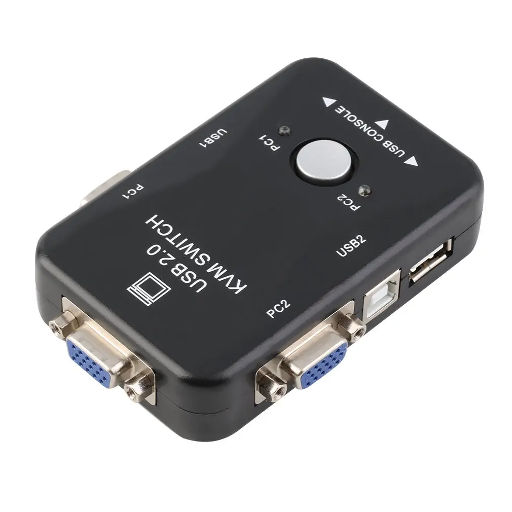 USB KVM переключатель 2 порта VGA SVGA Box 0 мышь клавиатуры 1920*1440 Vga разделитель коробка