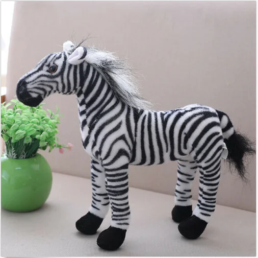 30 см имитация зебры Детская плюшевая игрушка 11," Подушка лошадь Мягкая Плюшевая Игрушка Животные