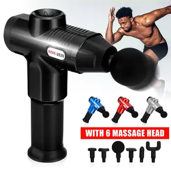 

8 Gear Massage Guns 24W Therapy Muscle Massager 6 Heads for Body Pain Relax Vibration Massage 4400r/min Speed 3000mAh Battery