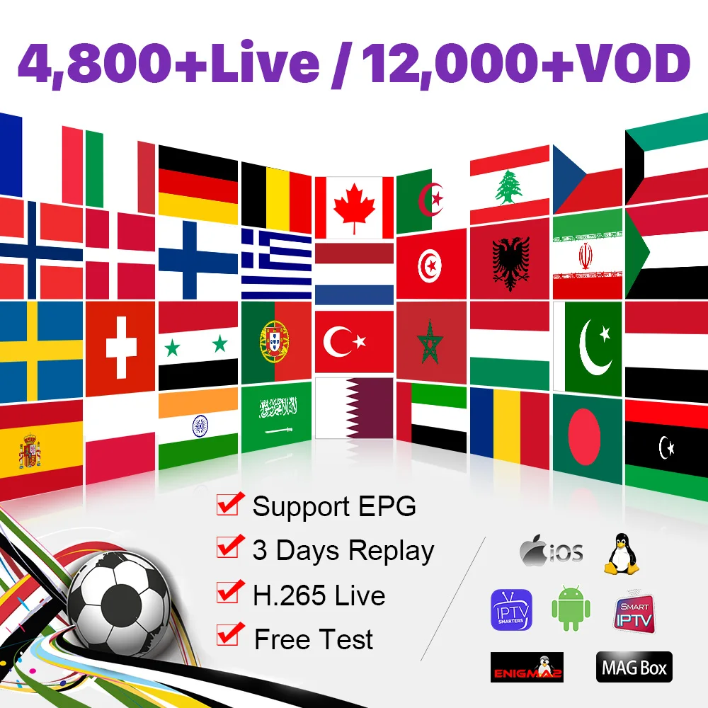 

4K IPTV France Germany 1 Year IPTV Subscription SUBTV IPTV France Arabic Italy Portugal Turkey IPTV M3u Mag Belgium Dutch IP TV