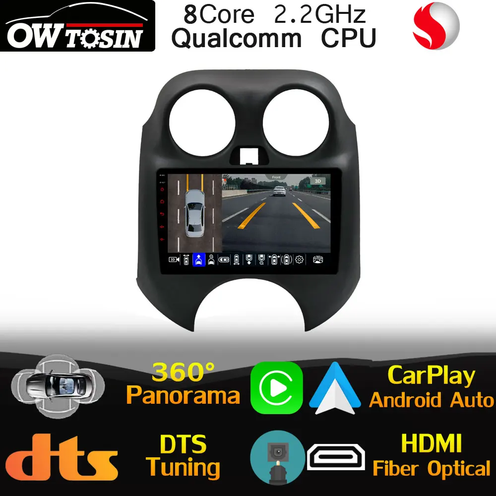 Qualcomm 8Core Android For Nissan March K13 Versa Renault Pulse 2010-2013 Car Radio GPS 360 Panoramic DTS HIFI Stereo Head Unit |