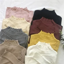 Turtleneck Ruched Women Sweater High Elastic Solid 2021 Fall Winter Fashion Sweater Women Slim Sexy Knitted Pullovers Pink White Turtleneck Ruched Women Sweater High Elastic Solid 2021 Fall Winter Fashion Sweater Women Slim Sexy Knitted Pullovers Pink White