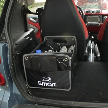 

For Mercedes Smart Fortwo Forfour 453 451 450 452 Car Storage Bag Oxford Cloth Trunk Organizer Box Storage Bag Folding For Car