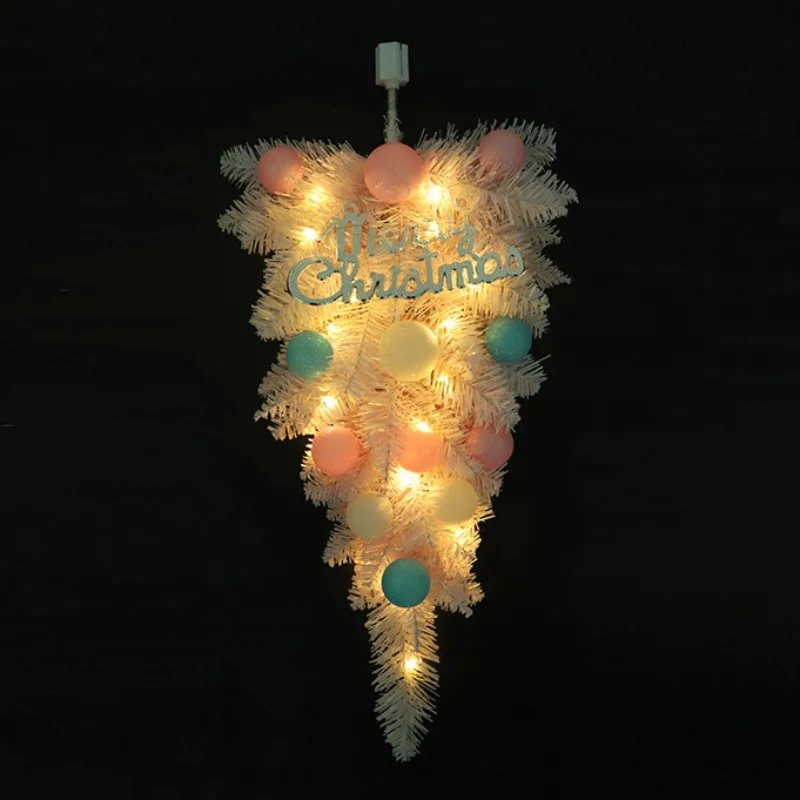 Искусственная Рождественская елка, подвесной кулон, светодиодный светильник, украшение на стену