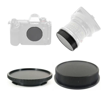 Copriobiettivo anteriore e copriobiettivo posteriore per fotocamere Leica T TL TL2 CL SL SL3 Panasonic S1 S1R Sigma FP L (compatibili con i codici 14025 e 14028)