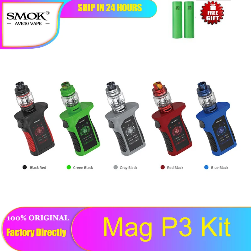 

Smok Mag P3 Kit 230W P3 Box Mod&TFV16 Tank Conical Mesh Coil Electronic Cigarette Kit IQ-M Chipset Waterproof vs Mag Kit