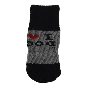 

New Winter Ribbed Hem Acrylic Shoes Wear Socks for Pet Dog