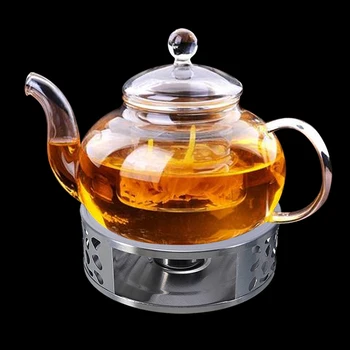 

Stainless Steel Round Warmer Tea Holder Teapot Insulation Candle Warm Tea Heating Utensils Base Trivets Holder Home Teaware Tool