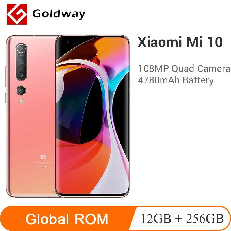 Глобальная прошивка Xiaomi Mi 10 5G 12 Гб 256 Snapdragon 865 Octa Core 90 Гц 6 67 &quotдисплей 108MP Quad камеры