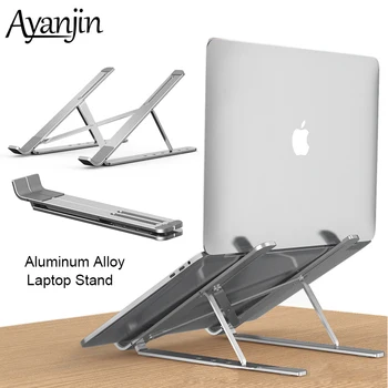 

Laptop Stand Aluminum Alloy Height Adjustable Fold Portable Ergonomic Notebook to 15.6 inch For MacBook Air Pro Laptop Holder