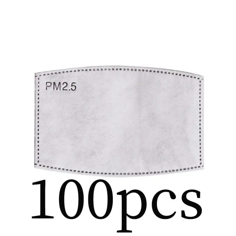 

PM2.5 Cotton Mask Filter paper Anti Haze bacteria proof Anti Dust Anti pollution Mouth Mask Activated Carbon Face Mask Filter