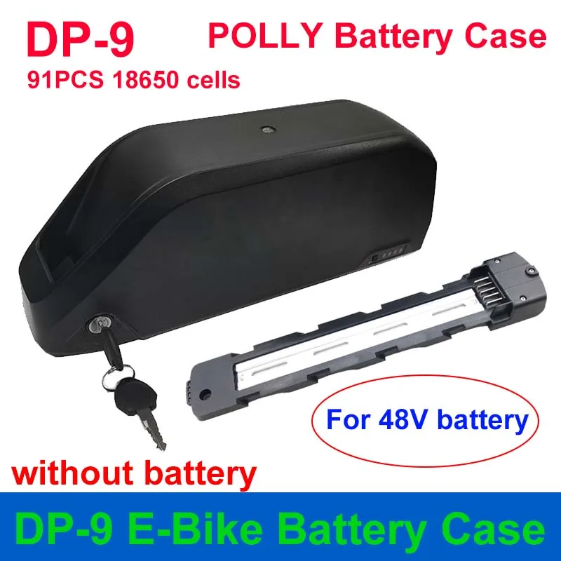 Boîtier de batterie DP-9 POLLY 36V 48V 52V 60V 72V Fit 91 pièces 18650 cellules boîte dégradbande 10S 13S 14S 35A BMS pour bricolage Downtube batterie