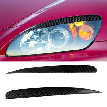 

for Honda S2000 AP1 AP2 2000-2009 Carbon Fiber Headlights Eyebrow Eyelid Sticker Trim