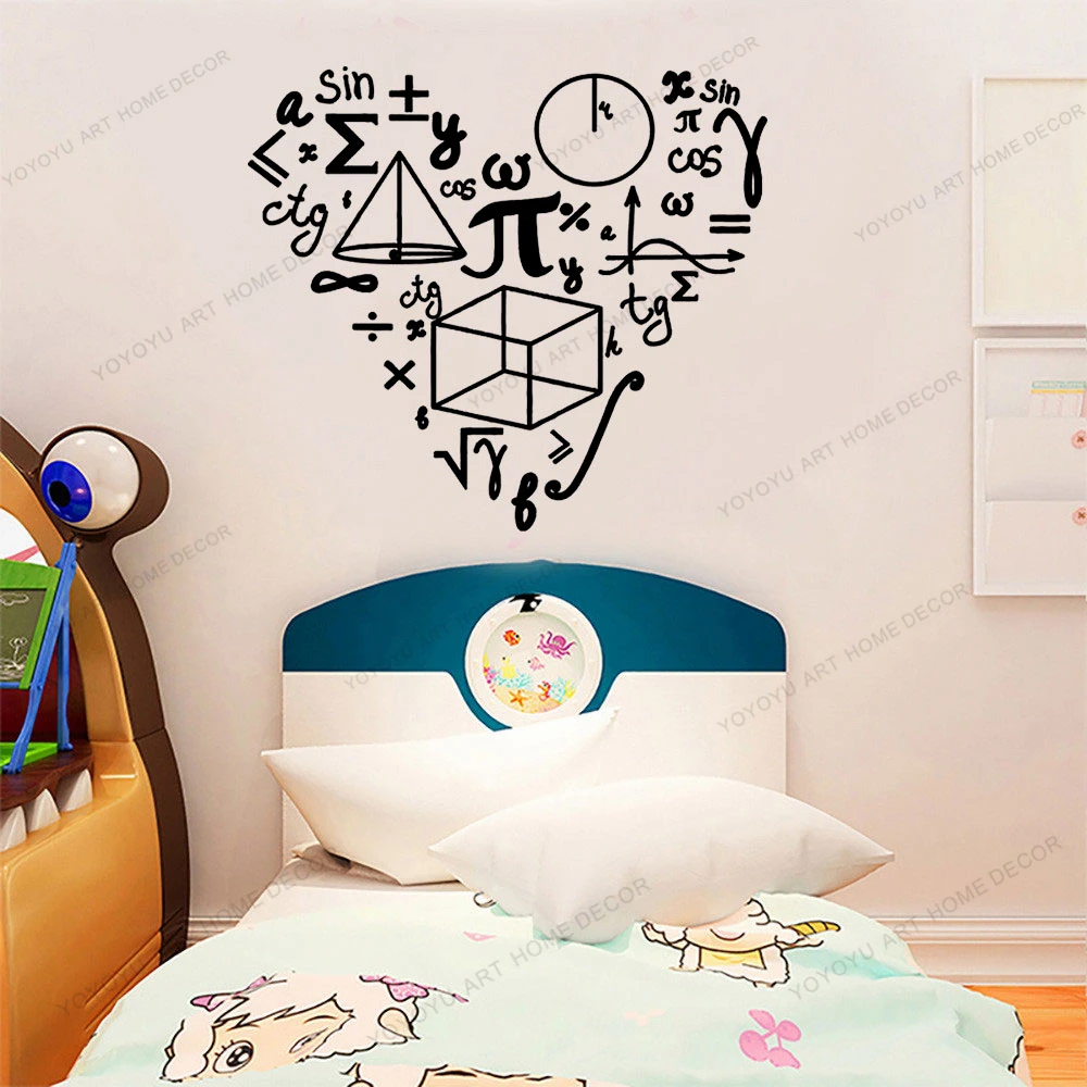 

Teen Room Classroom School Math Mathematics Love Pattern Wall Stickers Vinyl Wall Decal Decor Decoration Art Murals CX998