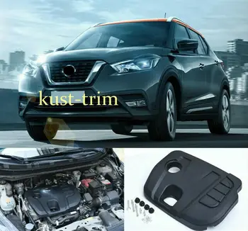 

Fit For Nissan KICKS 2017-2018 BLACK ABS Auto Engine Cover Bonnet Hood